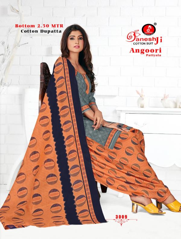 Ganeshji Angoori Patiyala Vol-3 Cotton Designer Patiyala Dress Material